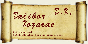 Dalibor Kozarac vizit kartica
